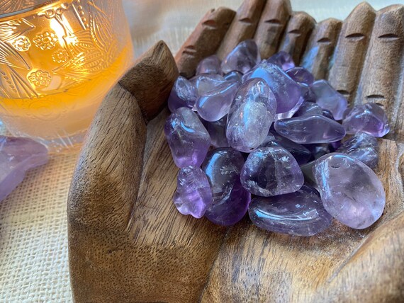 Amethyst pebble, Altar Tool, Spiritual tool, Voodoo, Pagan, Wiccan, Spirit Shaker