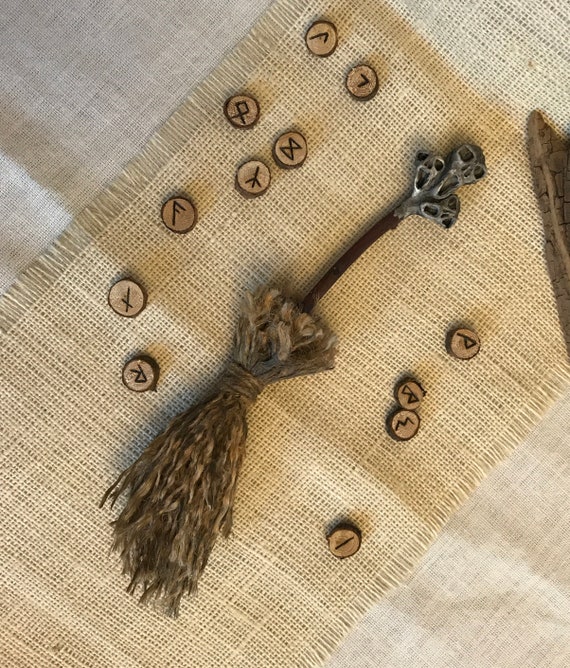 Mini Broom Altar Tool Pagan Mini Besom Divination Tool Jumping Stick Hearth Broom Goddess Magick Wicca Witchcraft Decor Handcrafted OOAK