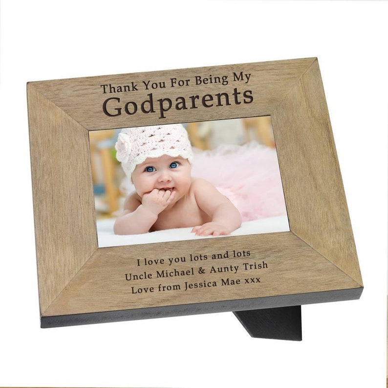Godparent Personalised Photo Frame Godparent Gifts Etsy