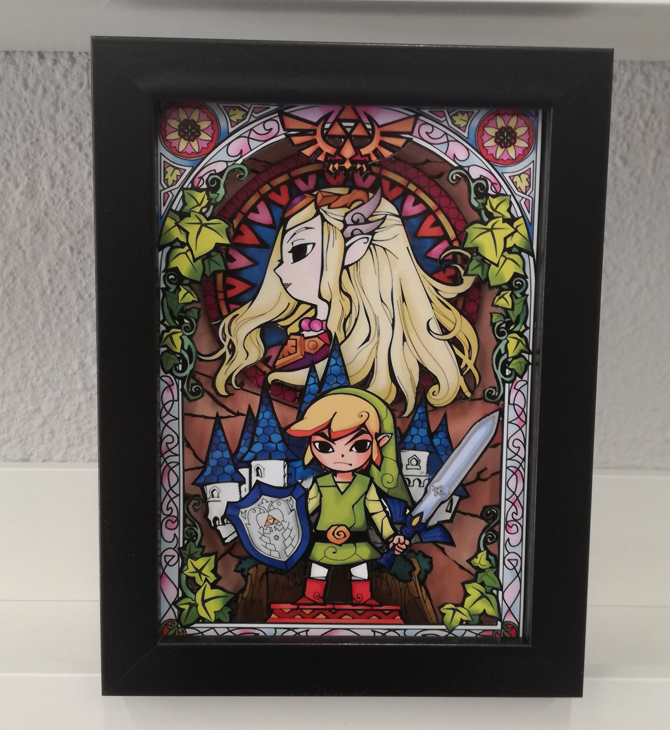 The Legend Of Zelda Window 3d Shadow Box Diorama 50