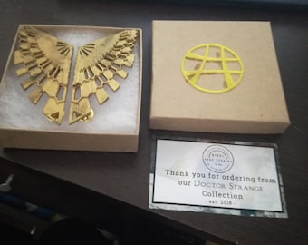 Doctor Strange Cosplay Kit enthält Broschen, 2 Gürtelringe und 2 verschiedene Schlingringe