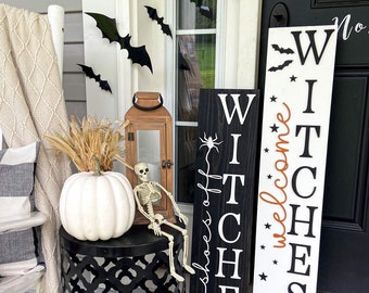Shoes Off Witches | Welcome Witches | Wood Sign | Halloween Porc Sign | October 31 Sign | Halloween Sign | Hocus Pocus |