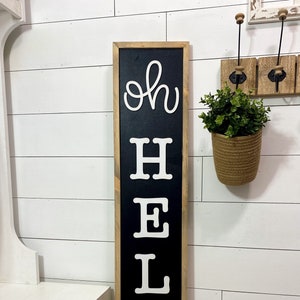 Oh Hello Porch Sign | Oh Hello Sign | 3D Wood Sign | Spring Porch Sign | Welcome Porch Sign | 4ft Porch Sign | Outdoor Porch Signs