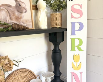 Hello Spring Sign | Spring Decor | Easter Wood Sign | Spring Porch Decor | Spring Porch Leaner | Spring Sign | Oh Hello Sign