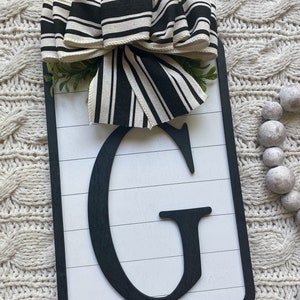 Farmhouse Decor | Farmhouse Shiplap Initial Tag | Farmhouse Hanger | Custom Wood Sign | Shiplap Wood Sign | Shiplap Sign | Last Name Sign