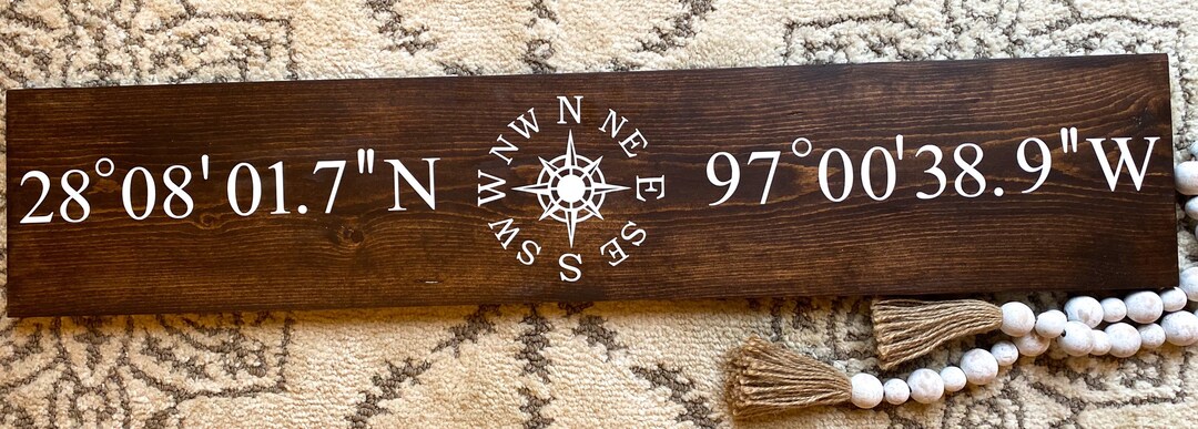 Lat Sign Longitude and Latitude Coordinate Sign - Etsy