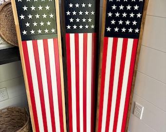 Patriotic Porch Sign | Flag Porch Sign | Double Sided Sign | 4th Of July Sign | Patriotic Porch Leaner | Summer Porch Sign | America Sign