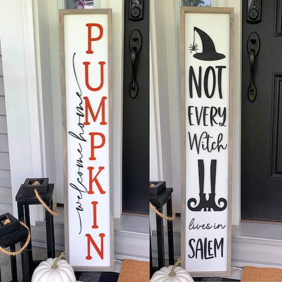 Welcome Home Pumpkin | Double Sided 3D Wood Sign | Pumpkin Wood