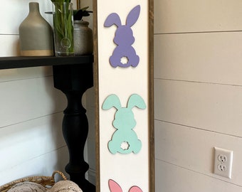 Oh Hello Spring Sign | Double Sided Sign | Easter Wood Sign | Spring Porch Decor | Spring Porch Leaner | Spring Sign | Oh Hello Sign