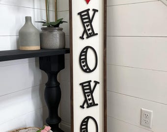 Reversible Valentine's Day/St. Patrick's Day Porch Sign: 3D Wood Decor