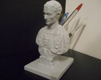 Julius Caesar / Busto / Portalápices / Organizador de escritorio / Decoración de trabajo en casa de oficina / Regalo / Impreso en 3D