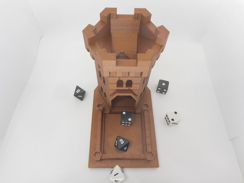 Dice Tower With Tray Castle Dice Roller Dungeons and Etsy