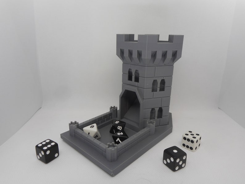 Dice Tower With Tray Castle Dice Roller Dungeons and Etsy