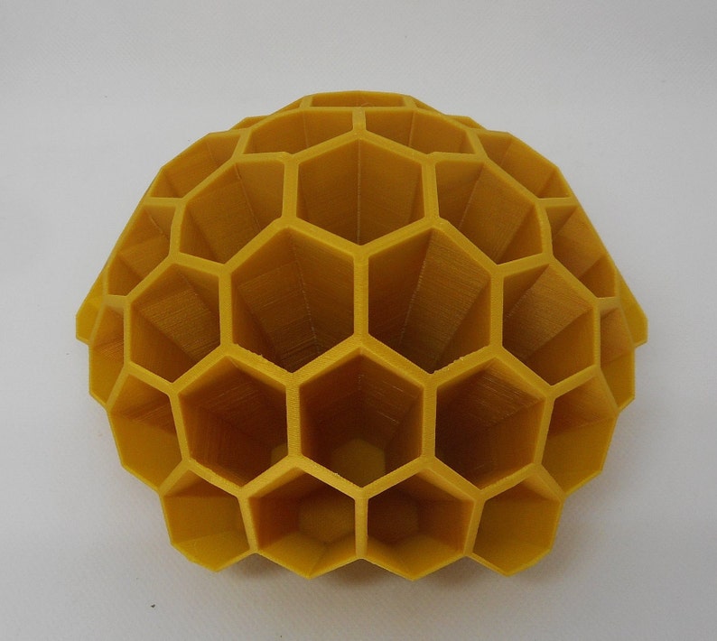 Honeycomb Pattern Pen Holder Desk Organizer Home Office Work Gift for Beekeepers image 4