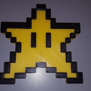3d Printed Super Mario Brothers Star Christmas Tree topper