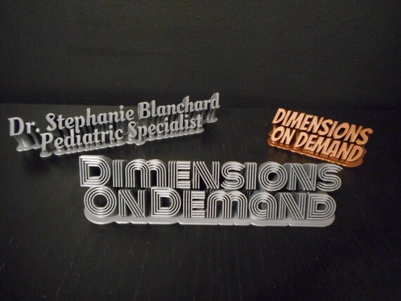 Customized Desk Nameplate Personalized Office Sign 3d Text Etsy