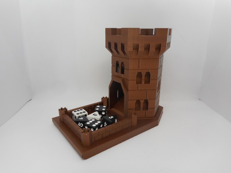 Dice Tower With Tray Castle Dice Roller Dungeons and Etsy