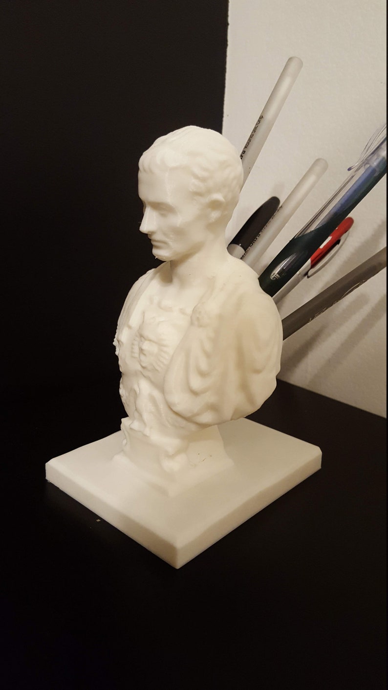 Julius Caesar Bust Pen Pencil Holder Desk Organizer Etsy