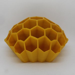 Honeycomb Pattern Pen Holder Desk Organizer Home Office Work Gift for Beekeepers image 3