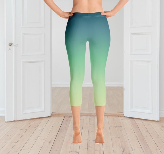 ombre capri leggings