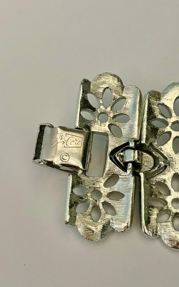 Coro Wide Silver Panel Bracelet - image 6