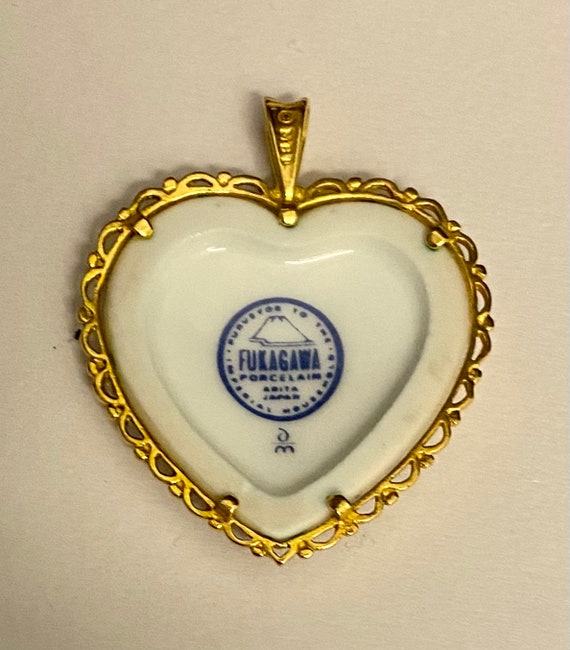 Fukagawa Porcelain Heart Pendant - image 2