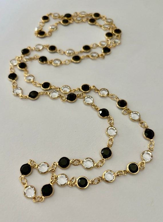 Iconic Bezel Set Crystal Sautoir Necklace