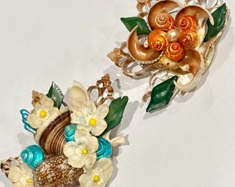 Vintage Tiny Sea Shell Delicate Brooches