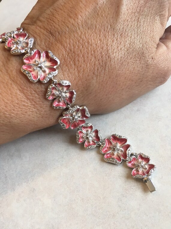 enamel flower bracelet