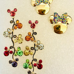 Disney Mikey Mouse and Minnie Mouse Earrings Two Pair