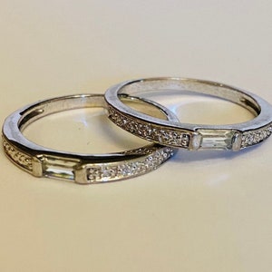 Baguette Guard Stacking Rings