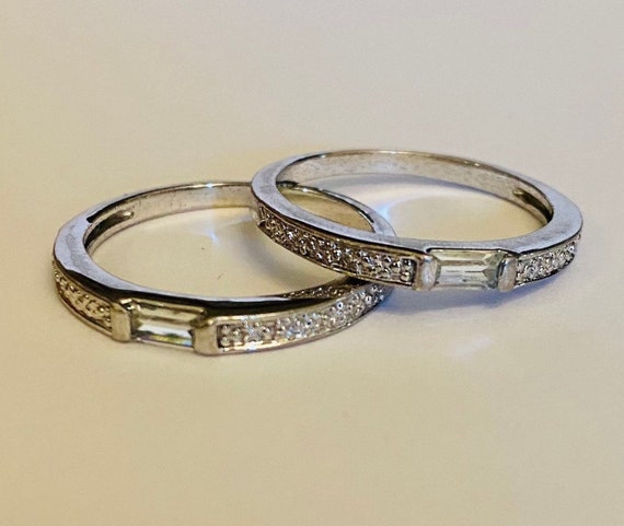 Baguette Guard Stacking Rings
