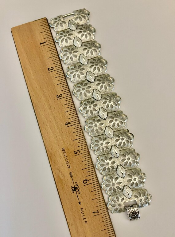 Coro Wide Silver Panel Bracelet - image 7