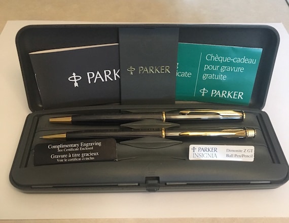Parker Insignia Dimonite Z Gt Ball Pen Pencil Set Etsy