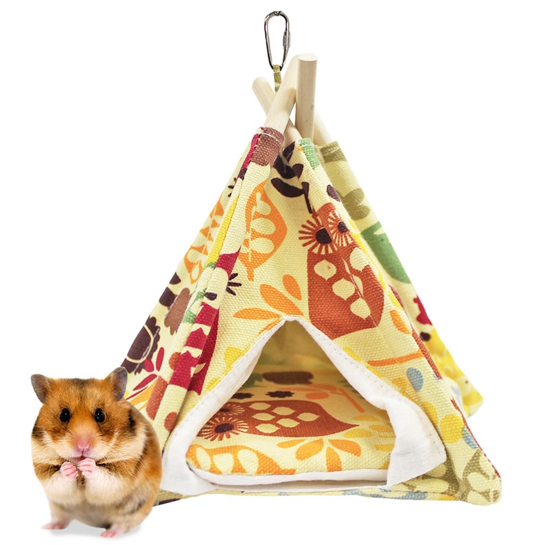 Marmosets Birds Hamsters Flying Squirrels Gerbils Teepee Tent Degus Sugar Gliders Mice Fun /& Unique Cage Accessory