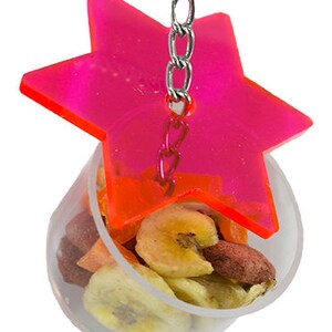 Star Forage Cup - Fun & Unique Toy - Sugar Glider, Rat, Chinchilla, Hedgehog, Ferret, Parrot, Guinea Pig, Rabbit, Hamster