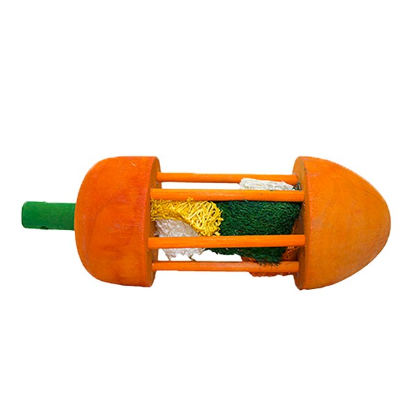 Carrot Roller Toy - Fun & Unique Forage Toy - Sugar Glider, Rat, Chinchilla, Hedgehog, Ferret, Parrot, Guinea Pig, Rabbit, Hamster