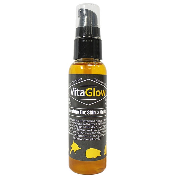 VitaGlow - Liquid Feed Supplement - For a Healthy, Shiny Coat - Sugar Gliders, Hedgehogs, Degus, Squirrels, Rats, Chinchillas, & Small Pets