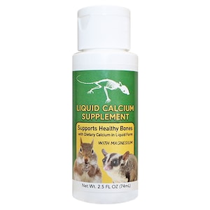 Liquid Calcium Supplement - Dietary Calcium Supplement for Sugar Gliders, Squirrels, Opossums, Reptiles, Birds & Other Small Pets