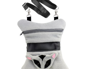 Glider Bonding Pouch für Sugar Gliders - Atmungsaktives Fenster, Sicherheitsreißverschluss, Komfortabler Riemen, Bonding Pouch - Einzigartige Farben & Muster