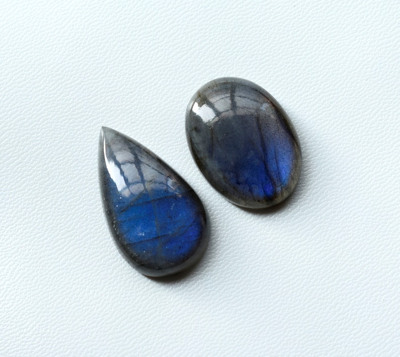 73Cts Jewellery Gemstone AAA Quality Mix Shape Blue Flashy Labradorite Loose Gemstone 100/% Natural 2 Pcs Amazing Labradorite Cabochon