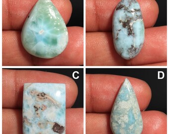 Larimar Cabochon, AAA Quality Dominican Larimar Gemstone, Natural Black And Red Spotted Larimar Gemstone, Larimar Gemstone For Jewellery Use