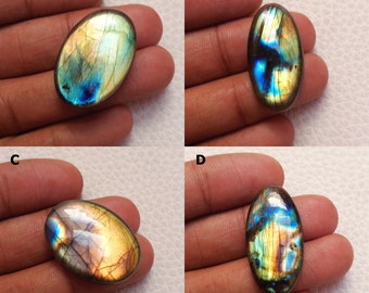 Labradorite Cabochon, Oval Shape Labradorite Gemstone, Designer Multi Flashy Labradorite Loose Gemstone, 100% Natural Labradorite Gemstone