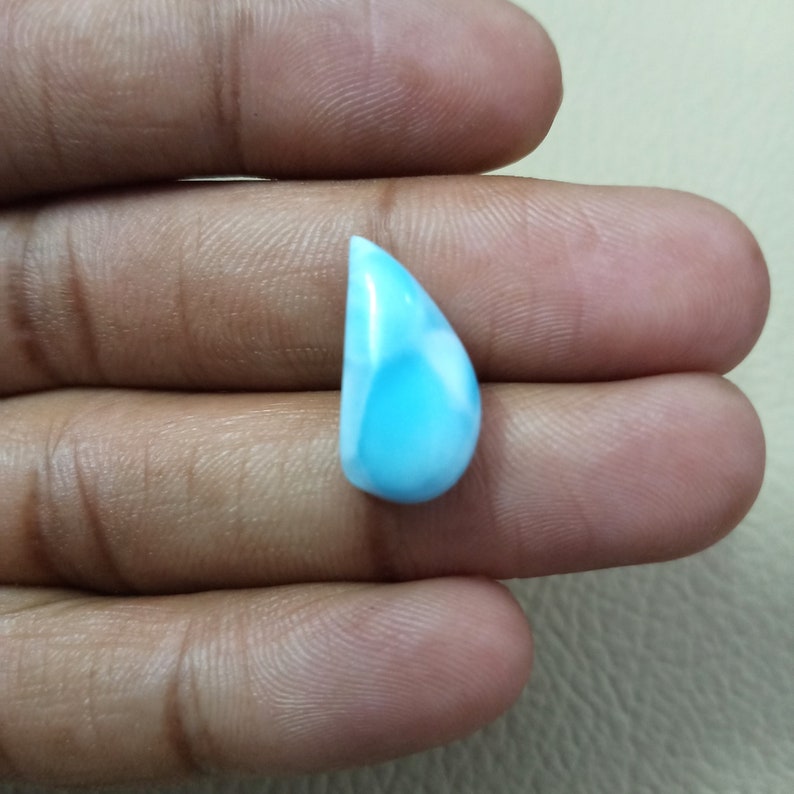 Barahona Larimar Gemstone 9Cts Size 18*9*5mm Ring Size Gemstone Green Blue Larimar Gemstone AAA Quality Fancy Shape Larimar Cabochon