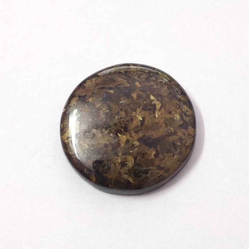 Bronzite For Pendant AAA Quality Bronzite Gemstone Weight 85Cts Bronzite Cabochon 33mm Round Shape Bronzite Gemstone Loose Bronzite