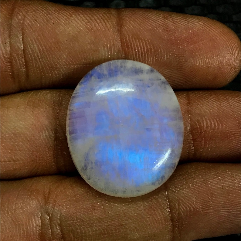 appx 17x27x9 mm best Sheen or Rainbow # CB-00161 Rainbow moonstone Oval Cabochon 1 pcs AAA Extra ordinary quality