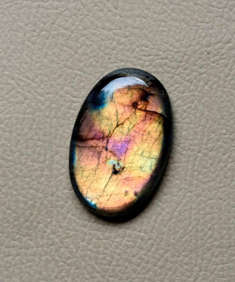 Multi Flashy Labradorite Cabochon Labradorite Loose Gemstone Big Size 45*30*9mm Weight 101 Cts Multifire Oval Shape Labradorite Gemstone