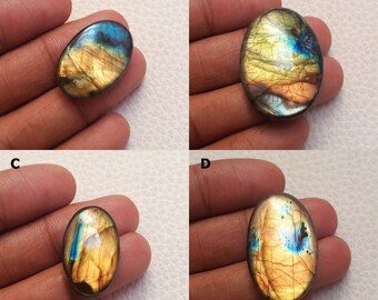 Labradorite Cabochon, AAA+ Quality 100% Natural Multi Flashy Labradorite Gemstone, Oval Shape Loose Gemstone, Jewelry Making Gemstone