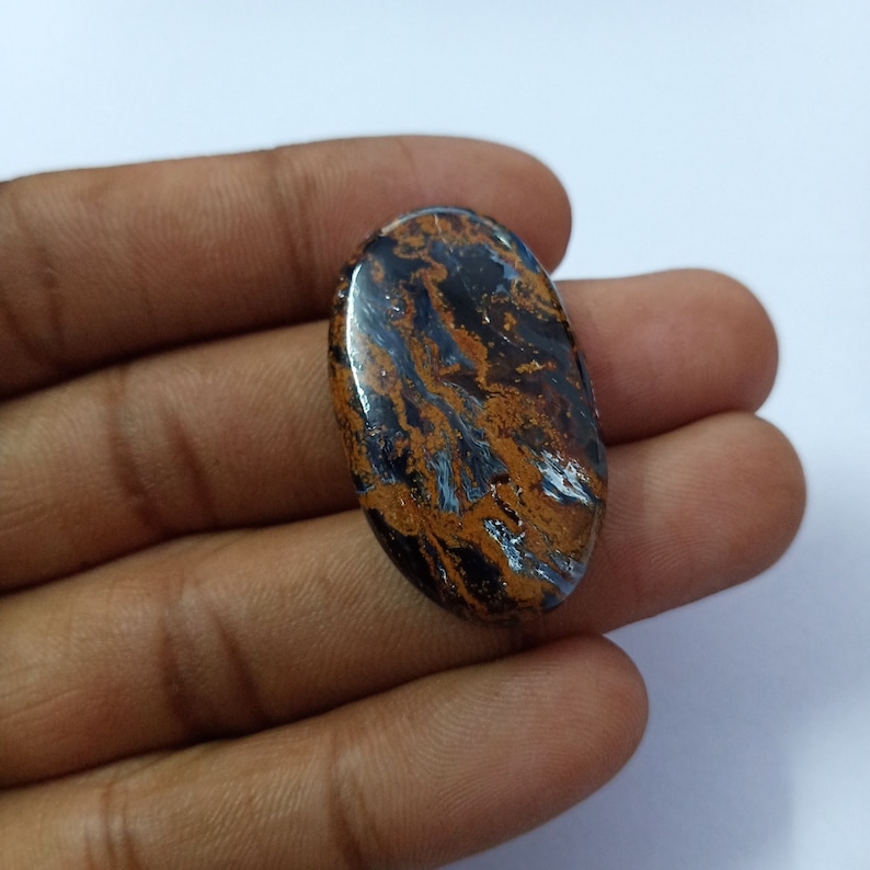 Size 34*21*7mm 41Cts Designer Oval Shape Pietersite Loose Gemstone Pietersite Cabochon Beautiful Sheen Namibian Pietersite Gemstone