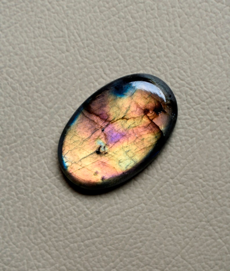 Multi Flashy Labradorite Cabochon Labradorite Loose Gemstone Big Size 45*30*9mm Weight 101 Cts Multifire Oval Shape Labradorite Gemstone